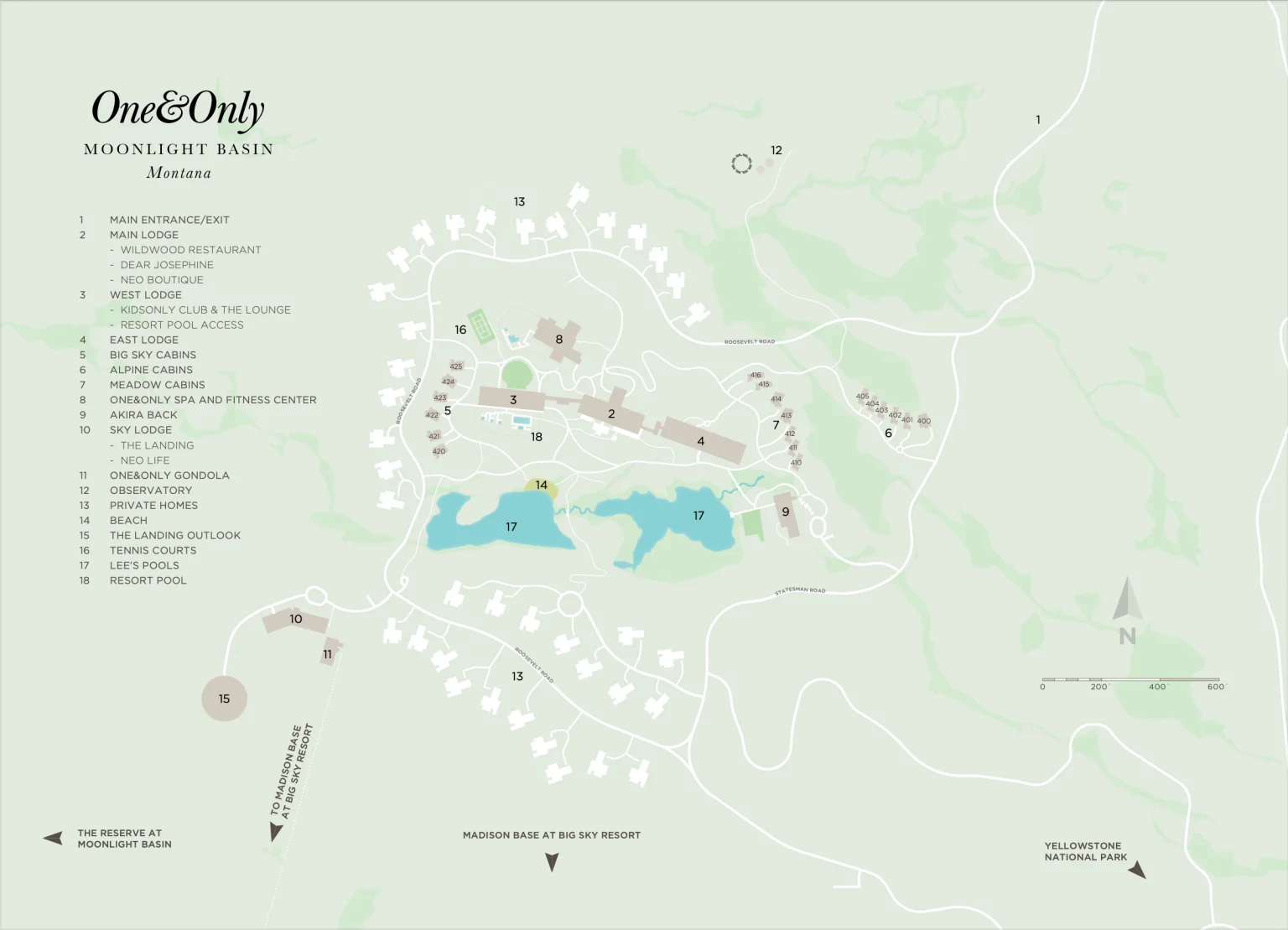 One&only Moonlight Basin Map